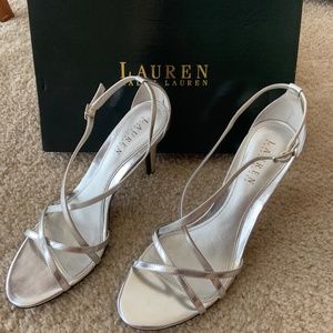 Lauren Ralph Lauren Silver Strappy Sandals